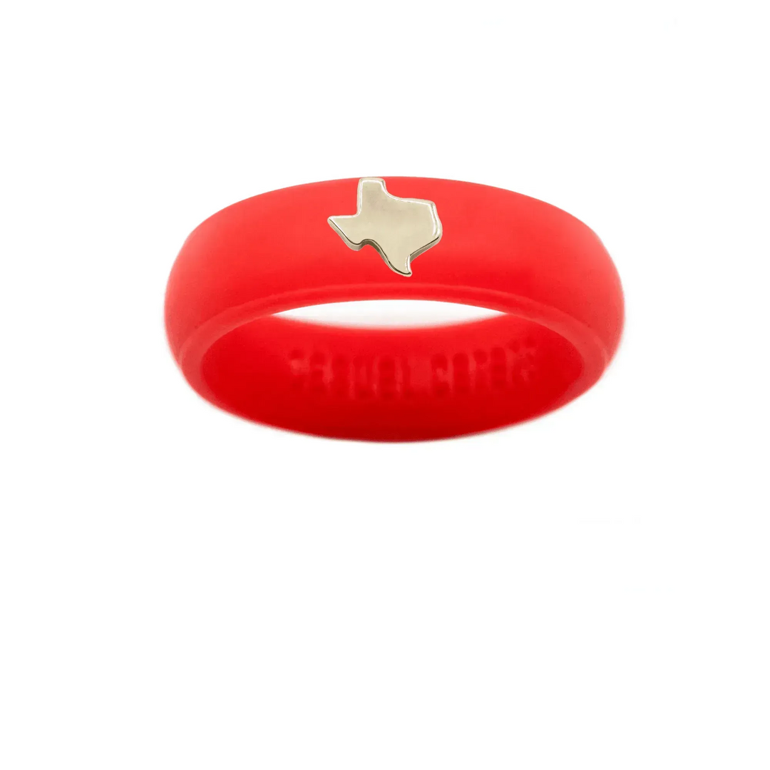 Gold Texas Silicone Ring - Size 8