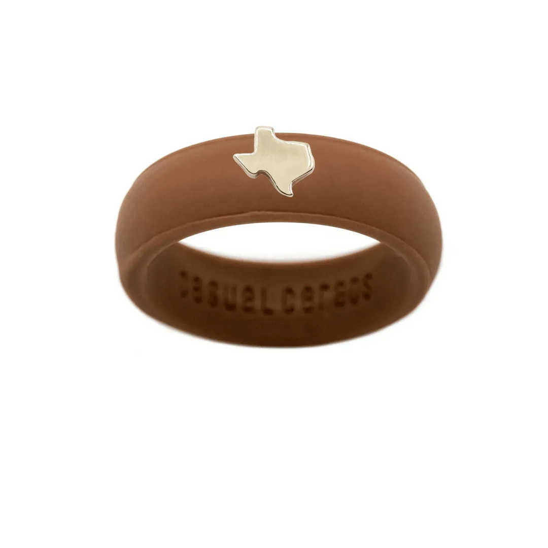 Gold Texas Silicone Ring - Size 4