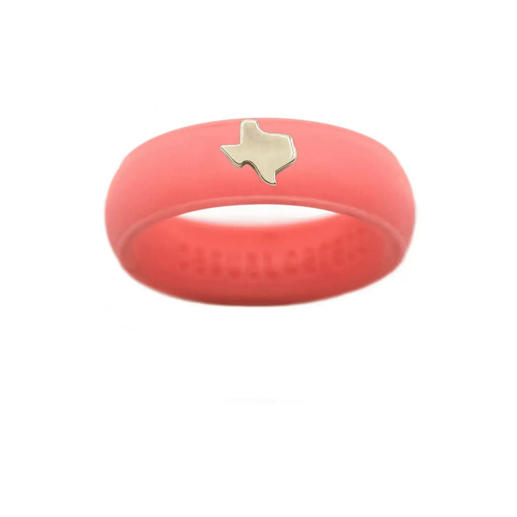 Gold Texas Silicone Ring - Size 4