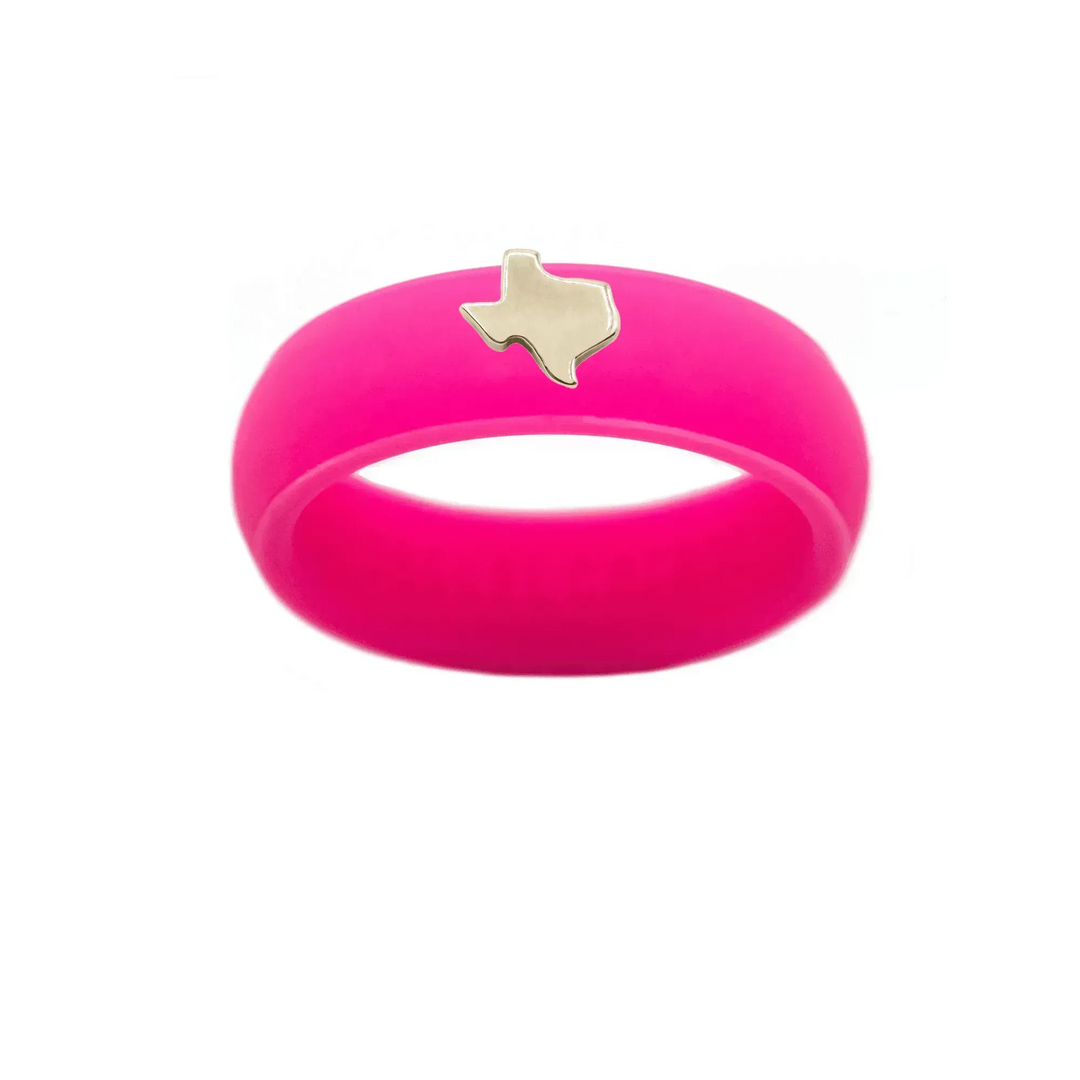 Gold Texas Silicone Ring - Size 7