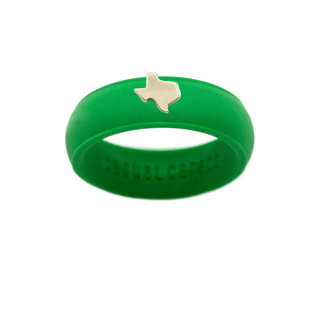 Gold Texas Silicone Ring - Size 4