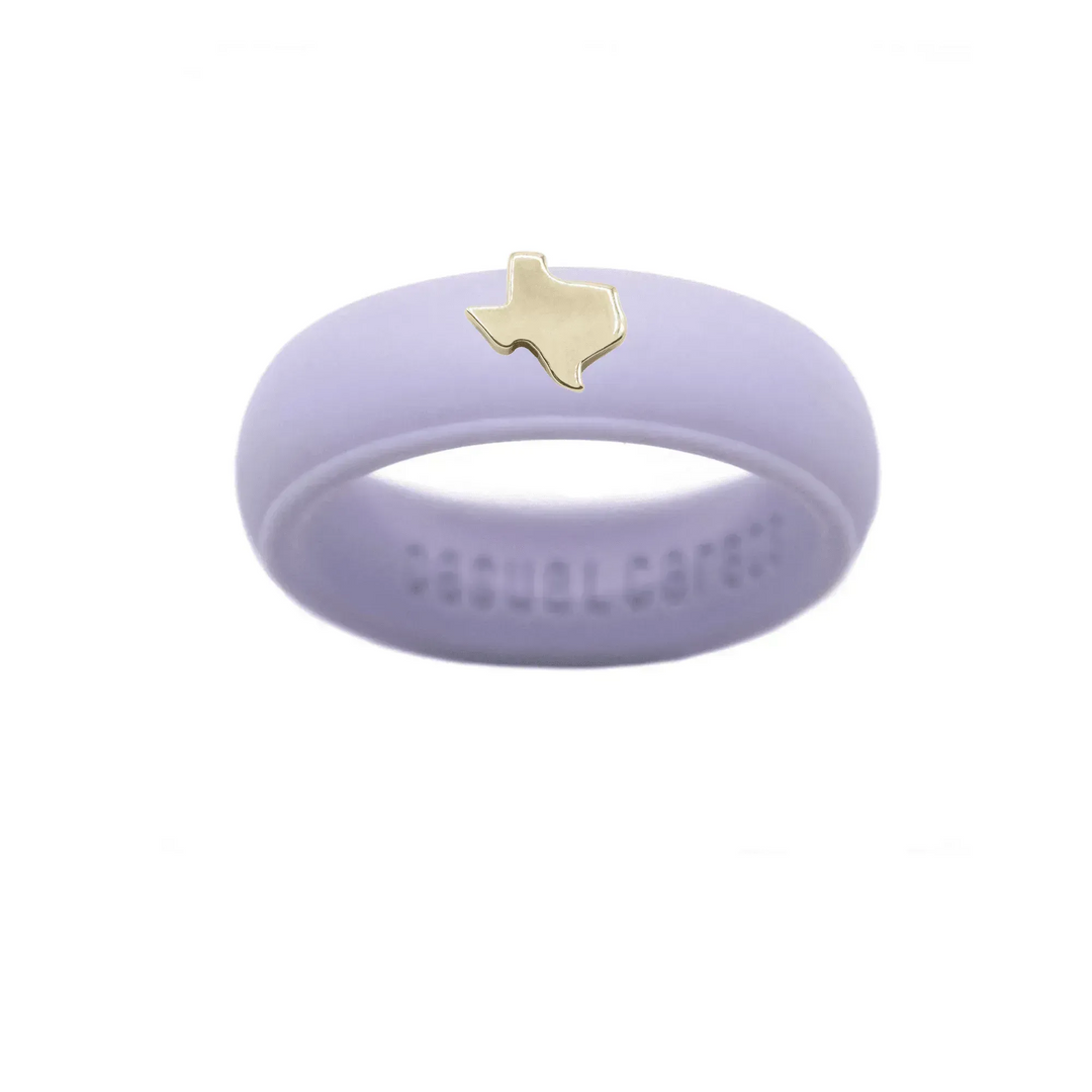 Gold Texas Silicone Ring - Size 8