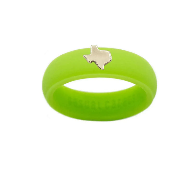 Gold Texas Silicone Ring - Size 4