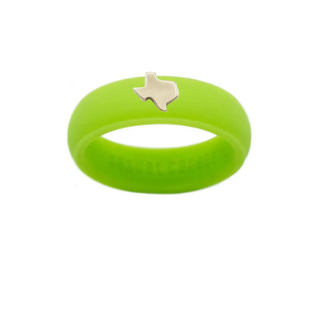 Gold Texas Silicone Ring - Size 4