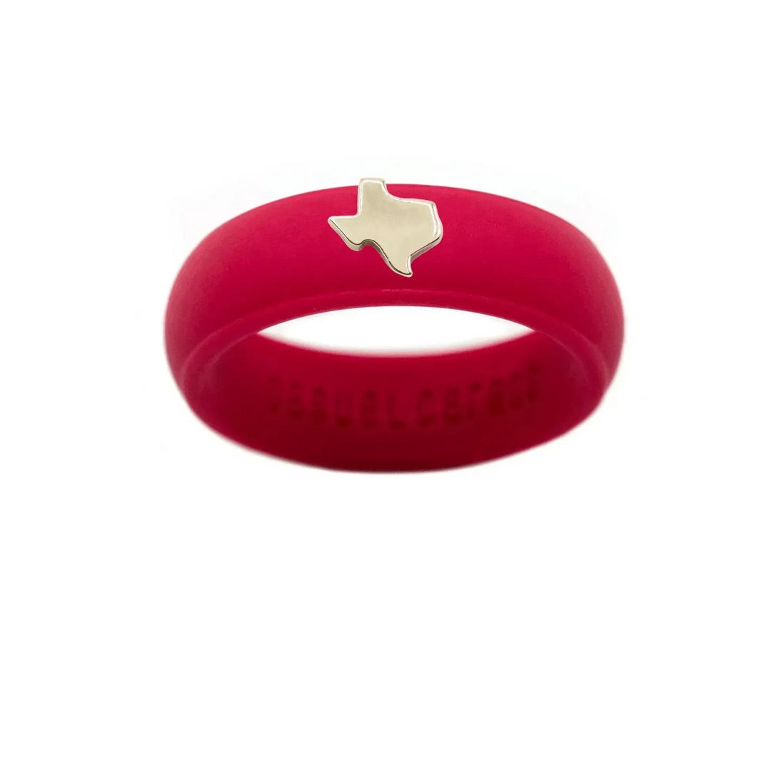 Gold Texas Silicone Ring - Size 8