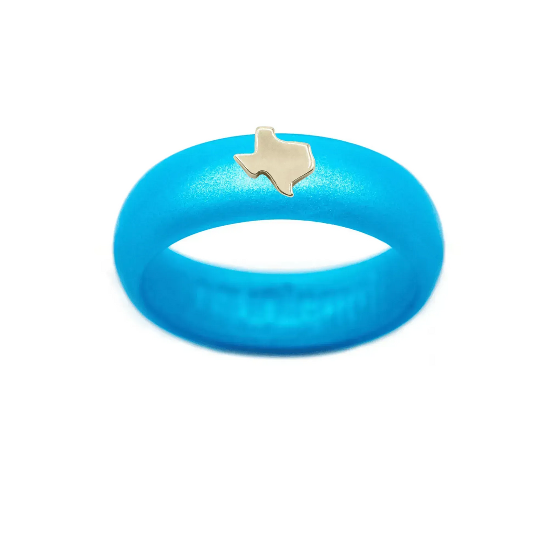 Gold Texas Silicone Ring - Size 4