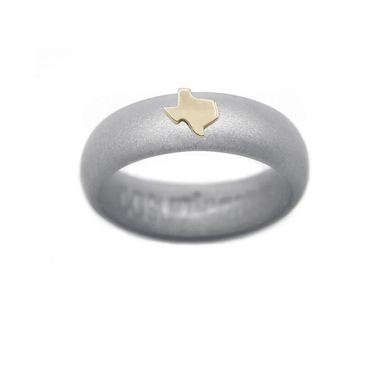Gold Texas Silicone Ring - Size 4
