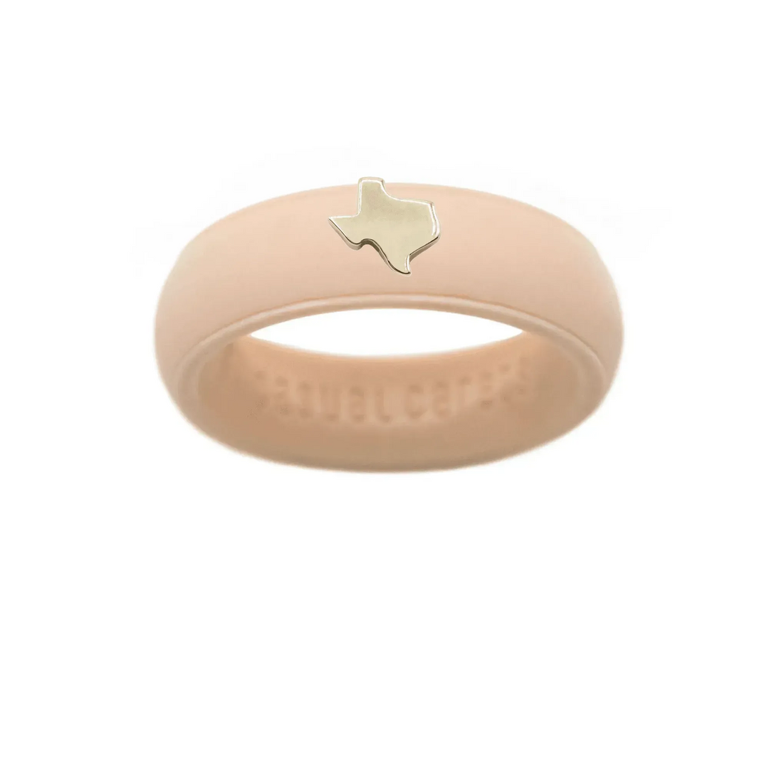 Gold Texas Silicone Ring - Size 4