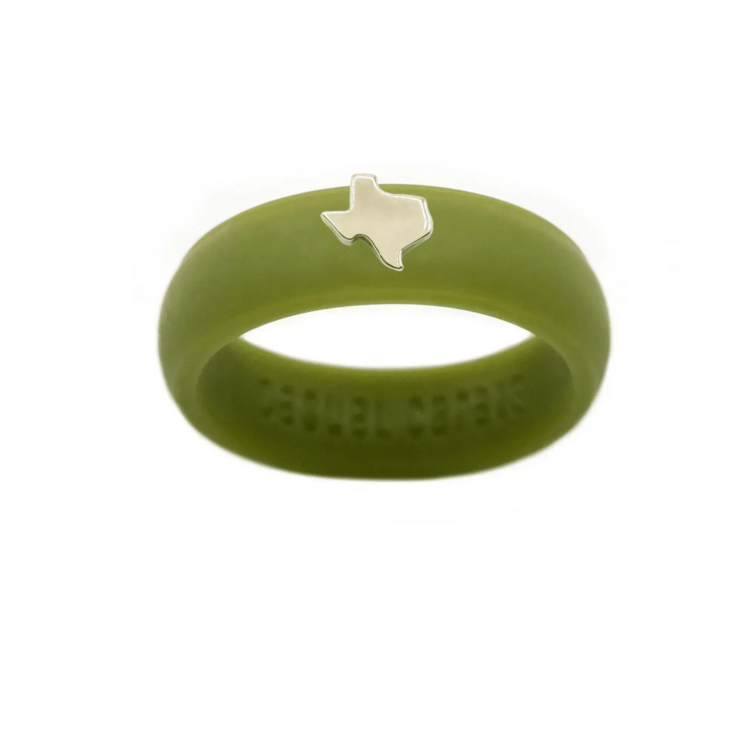 Gold Texas Silicone Ring - Size 4