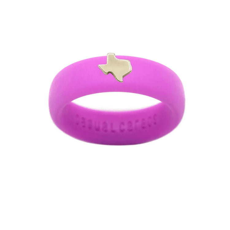 Gold Texas Silicone Ring - Size 4
