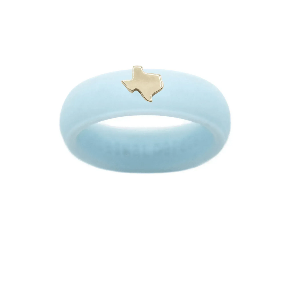 Gold Texas Silicone Ring - Size 7
