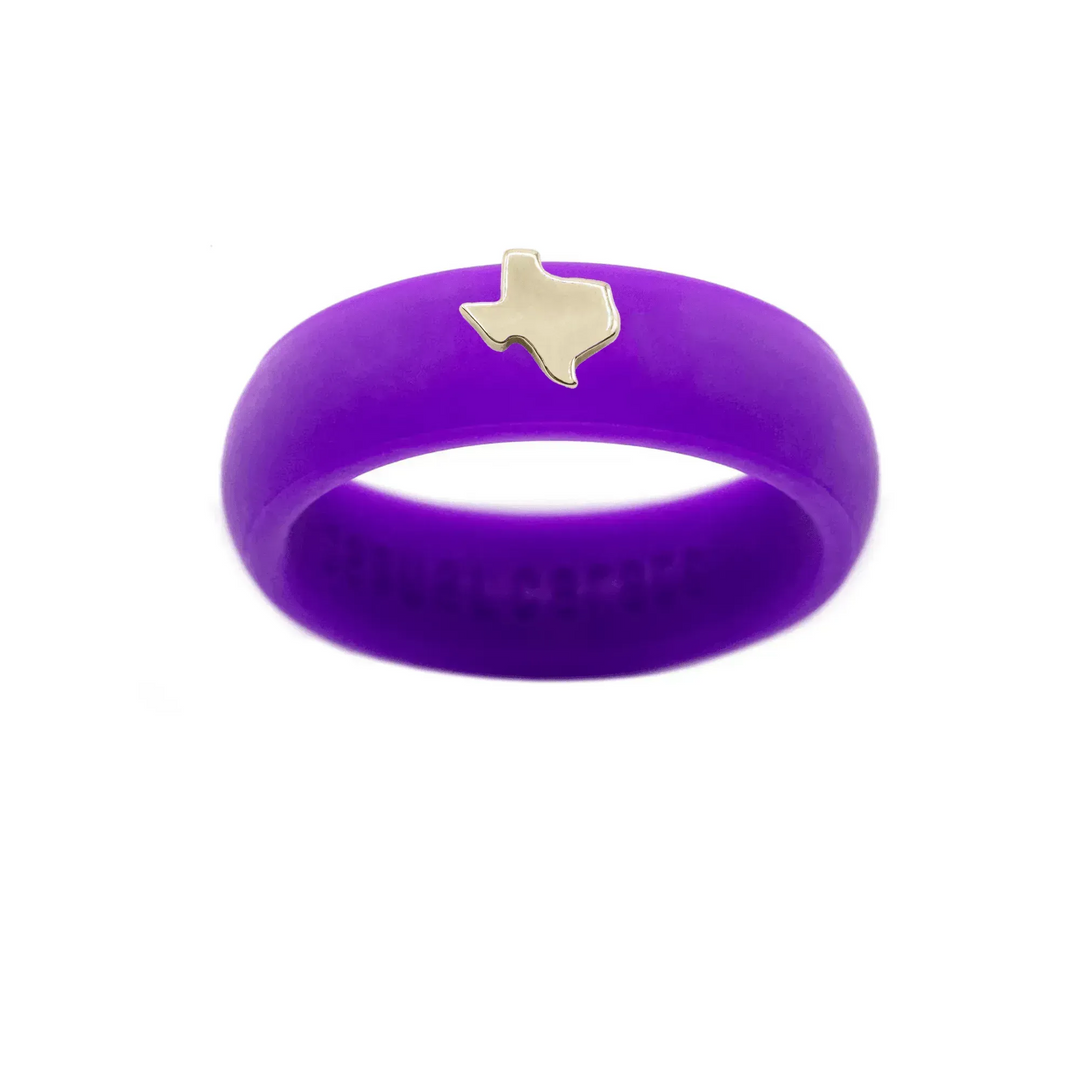 Gold Texas Silicone Ring - Size 4