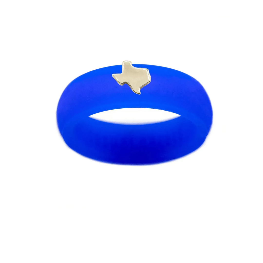 Gold Texas Silicone Ring - Size 8