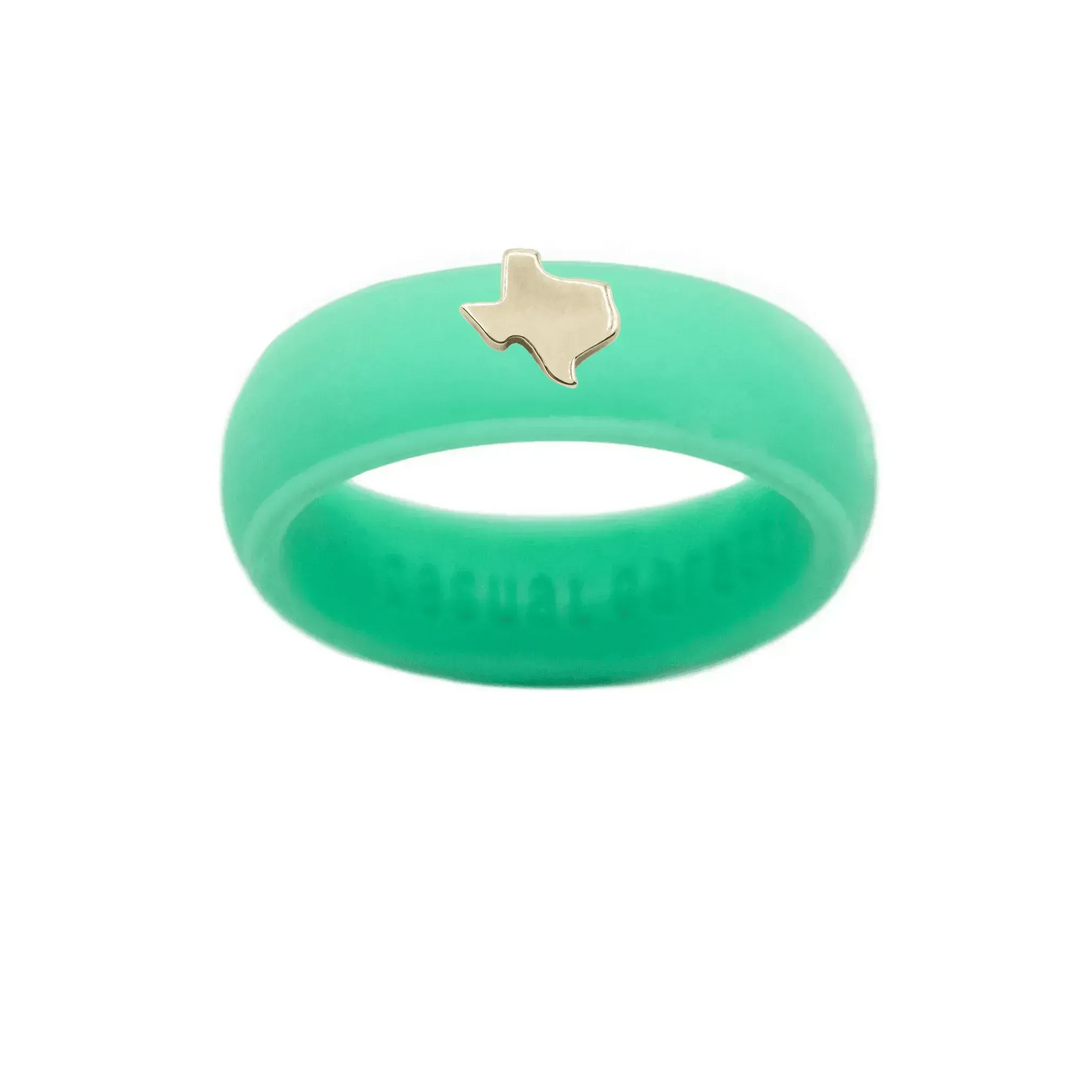 Gold Texas Silicone Ring - Size 7
