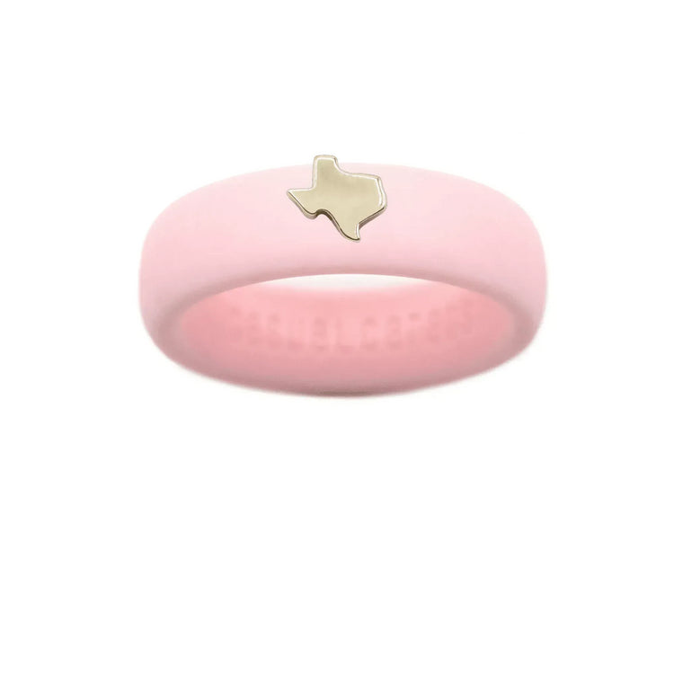 Gold Texas Silicone Ring - Size 4