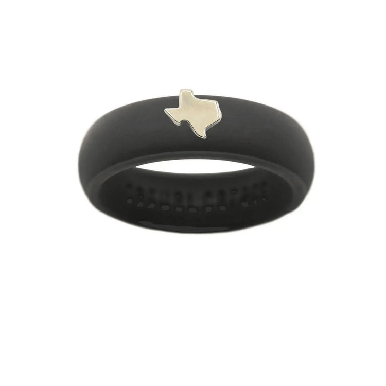 Gold Texas Silicone Ring - Size 4