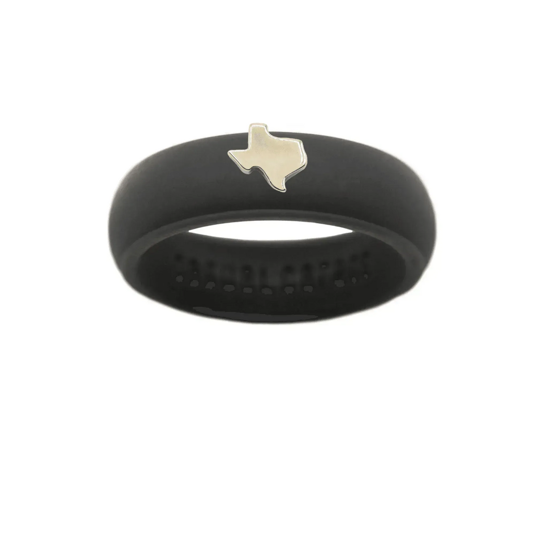Gold Texas Silicone Ring - Size 4