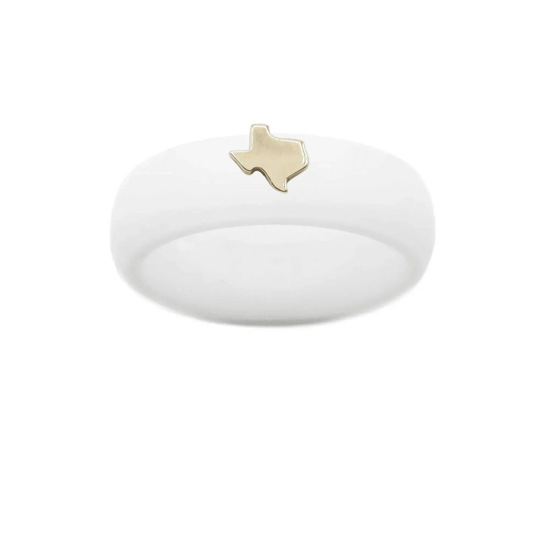 Gold Texas Silicone Ring - Size 4