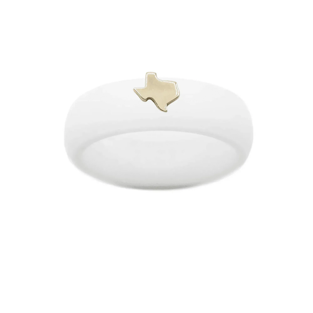 Gold Texas Silicone Ring - Size 4