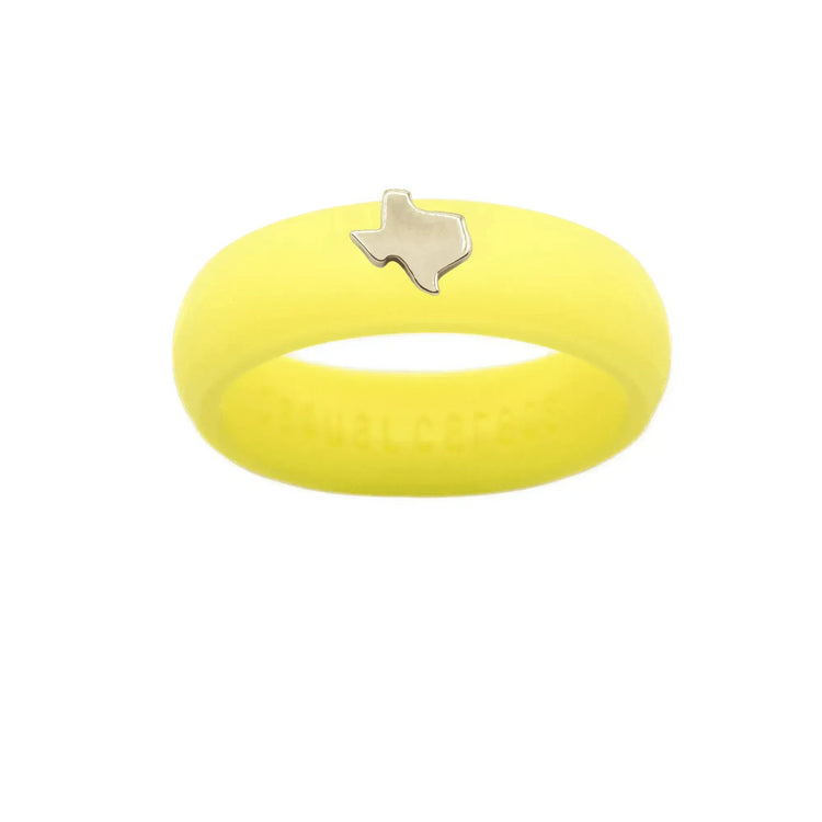 Gold Texas Silicone Ring - Size 4