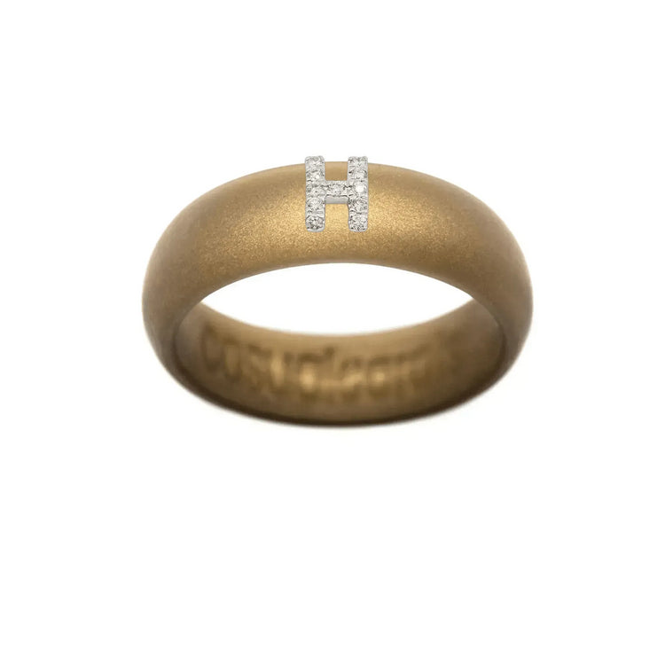 “H” Diamond Initial - Size 6
