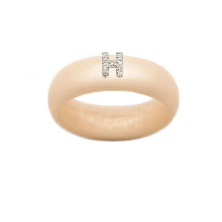 “H” Diamond Initial - Size 6
