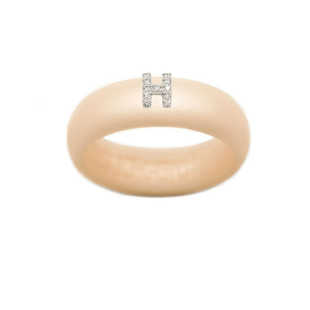 “H” Diamond Initial - Size 6