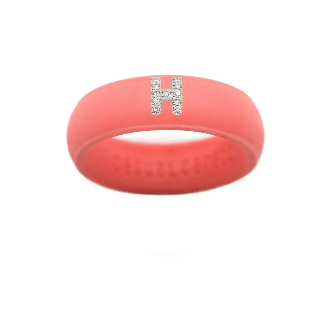 “H” Diamond Initial - Size 6