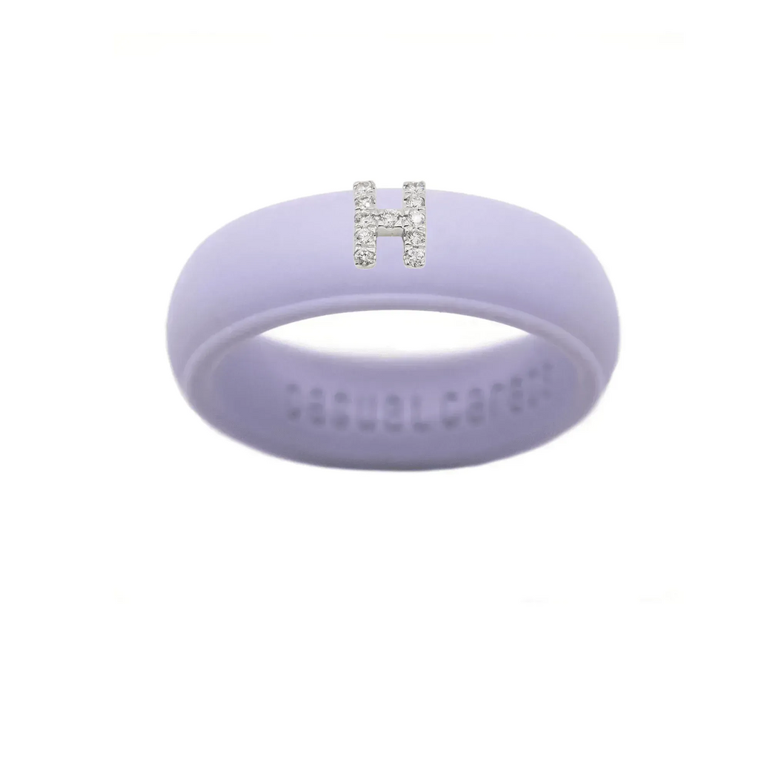 “H” Diamond Initial - Size 6