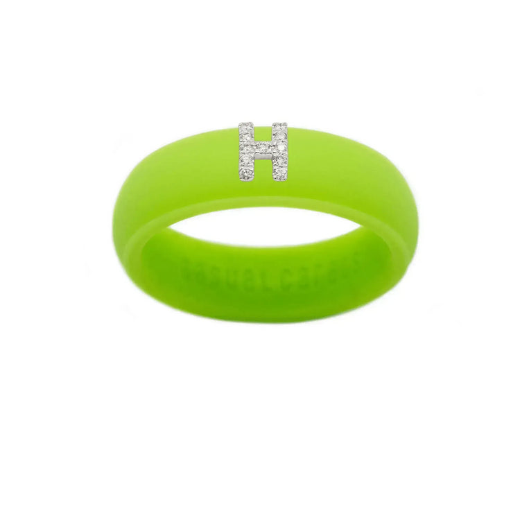 “H” Diamond Initial - Size 6