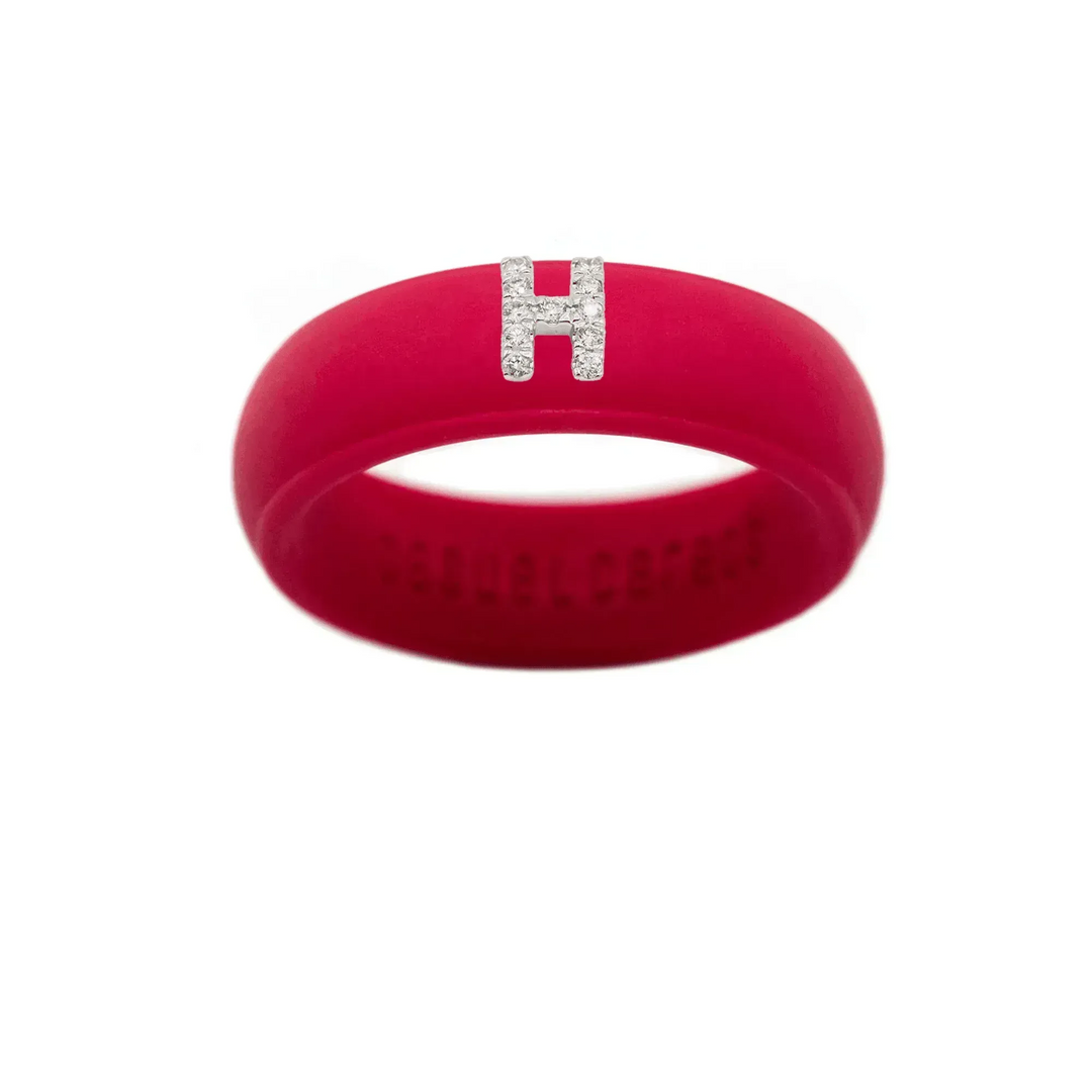 “H” Diamond Initial - Size 6