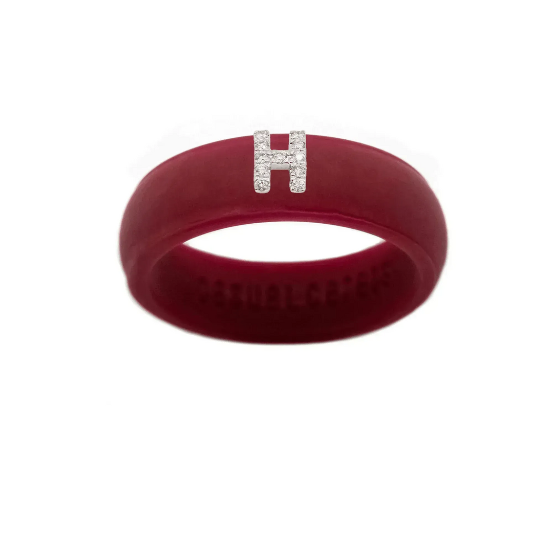 “H” Diamond Initial - Size 6
