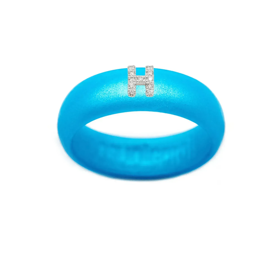 “H” Diamond Initial - Size 6