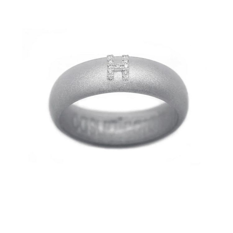“H” Diamond Initial - Size 6