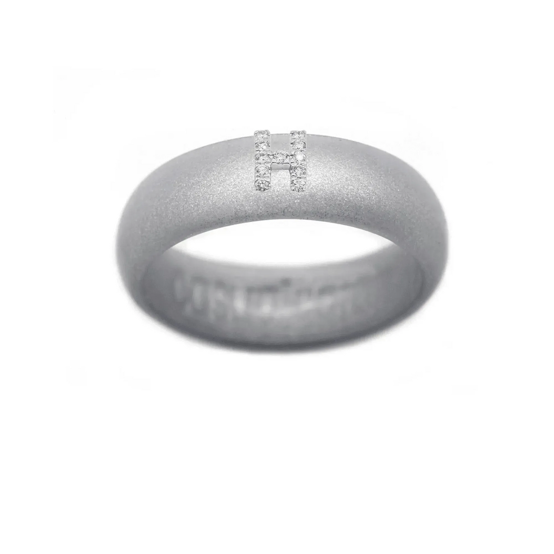 “H” Diamond Initial - Size 6