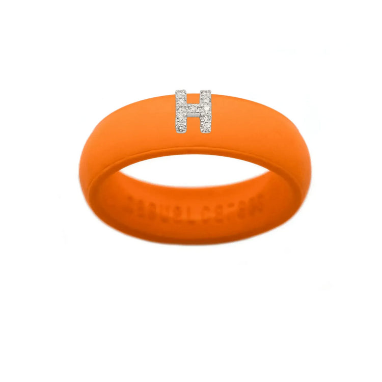 “H” Diamond Initial - Size 6