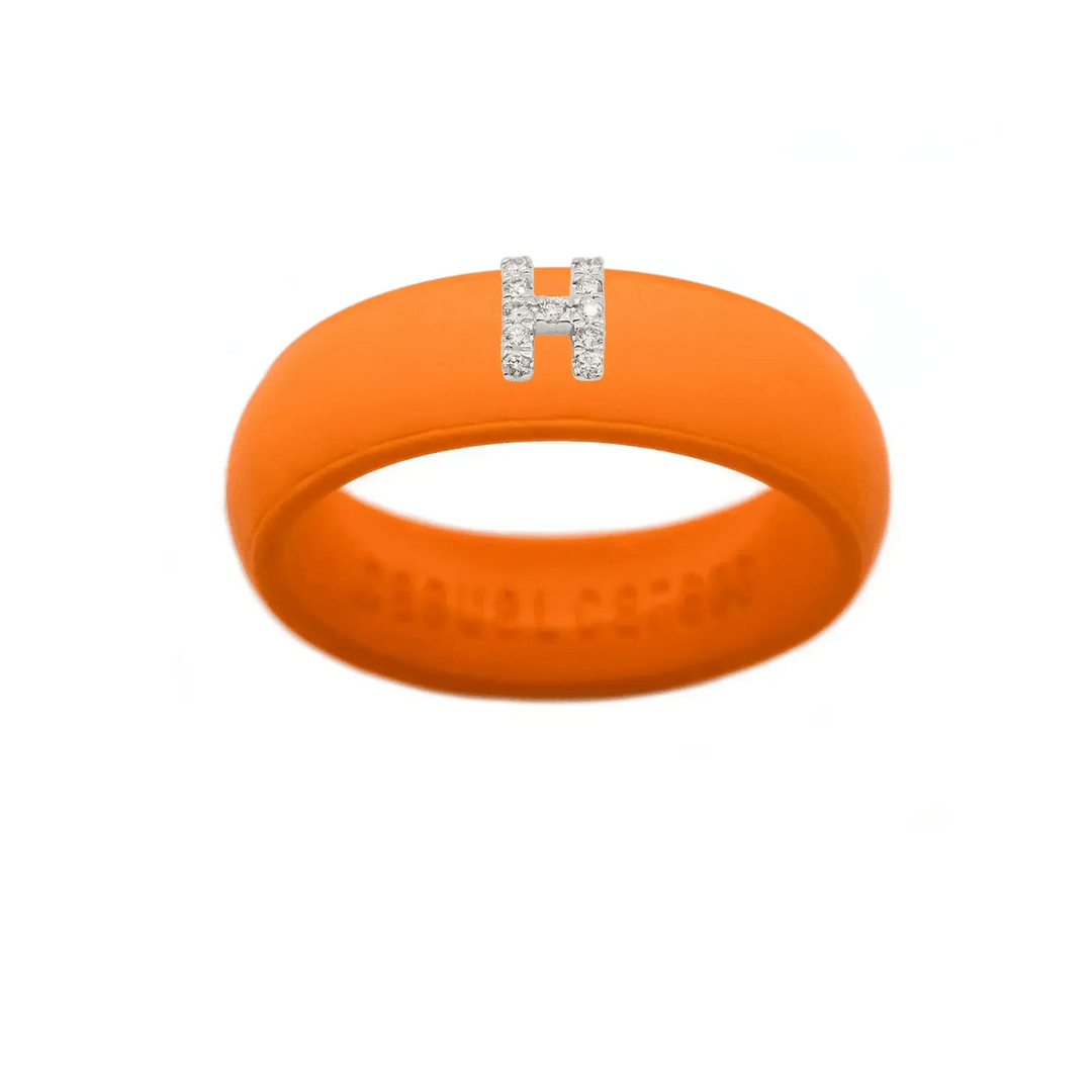 “H” Diamond Initial - Size 6