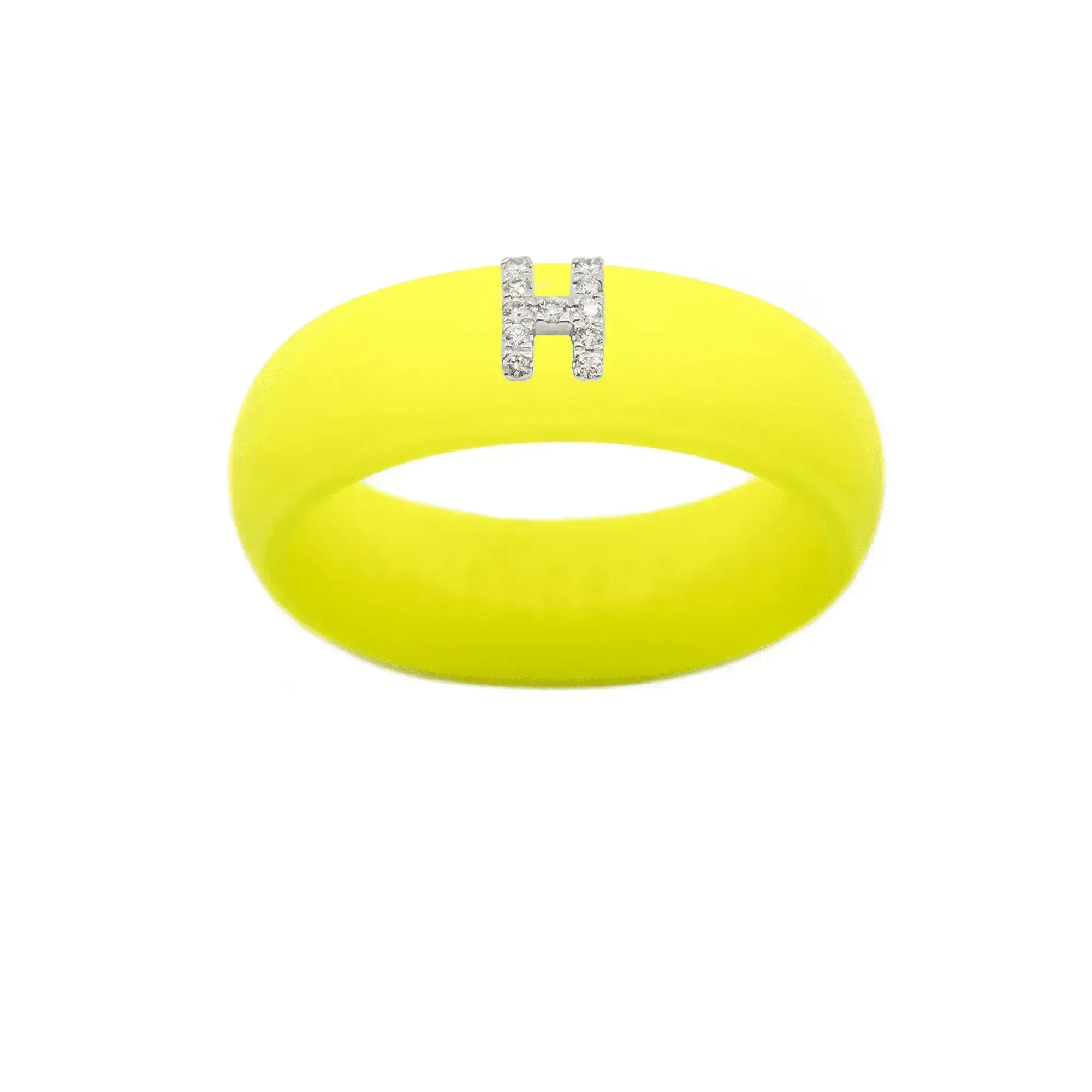 “H” Diamond Initial - Size 4