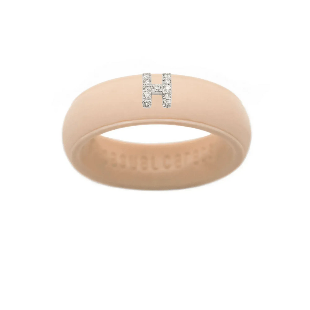 “H” Diamond Initial - Size 6