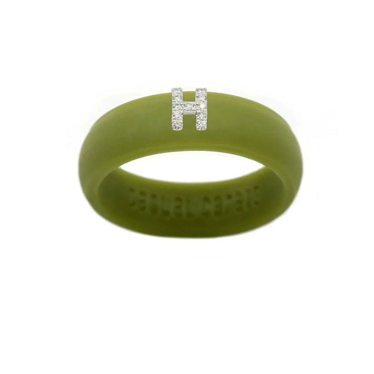 “H” Diamond Initial - Size 6