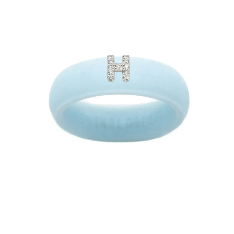 “H” Diamond Initial - Size 6