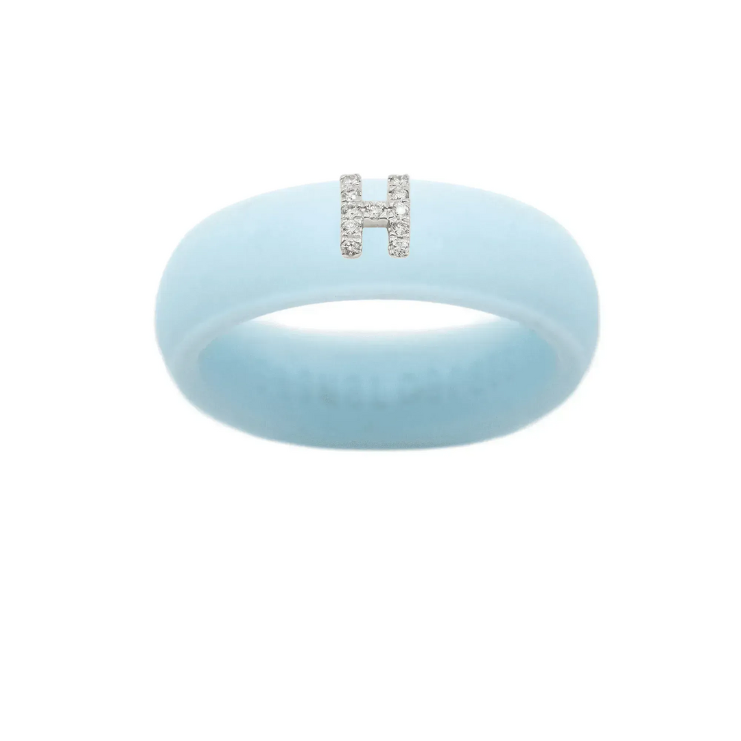 “H” Diamond Initial - Size 6