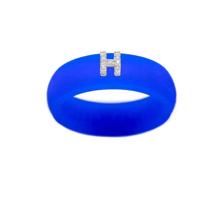 “H” Diamond Initial - Size 6