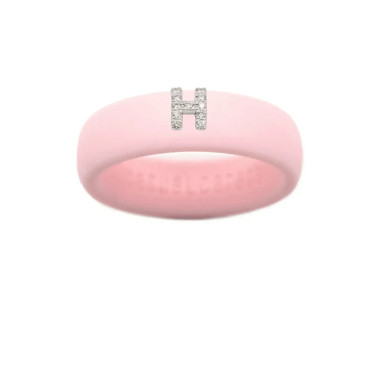 “H” Diamond Initial - Size 6