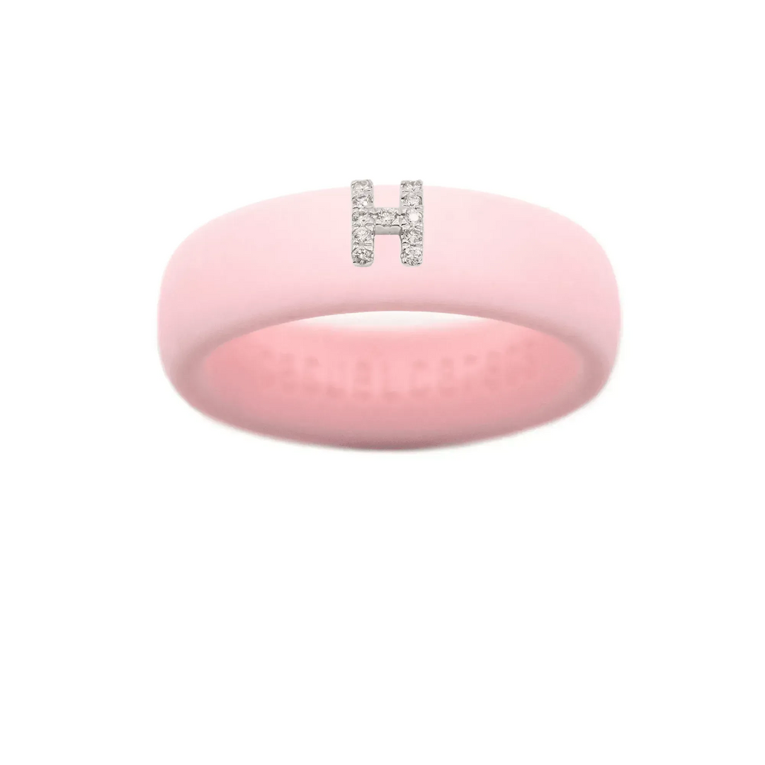 “H” Diamond Initial - Size 6