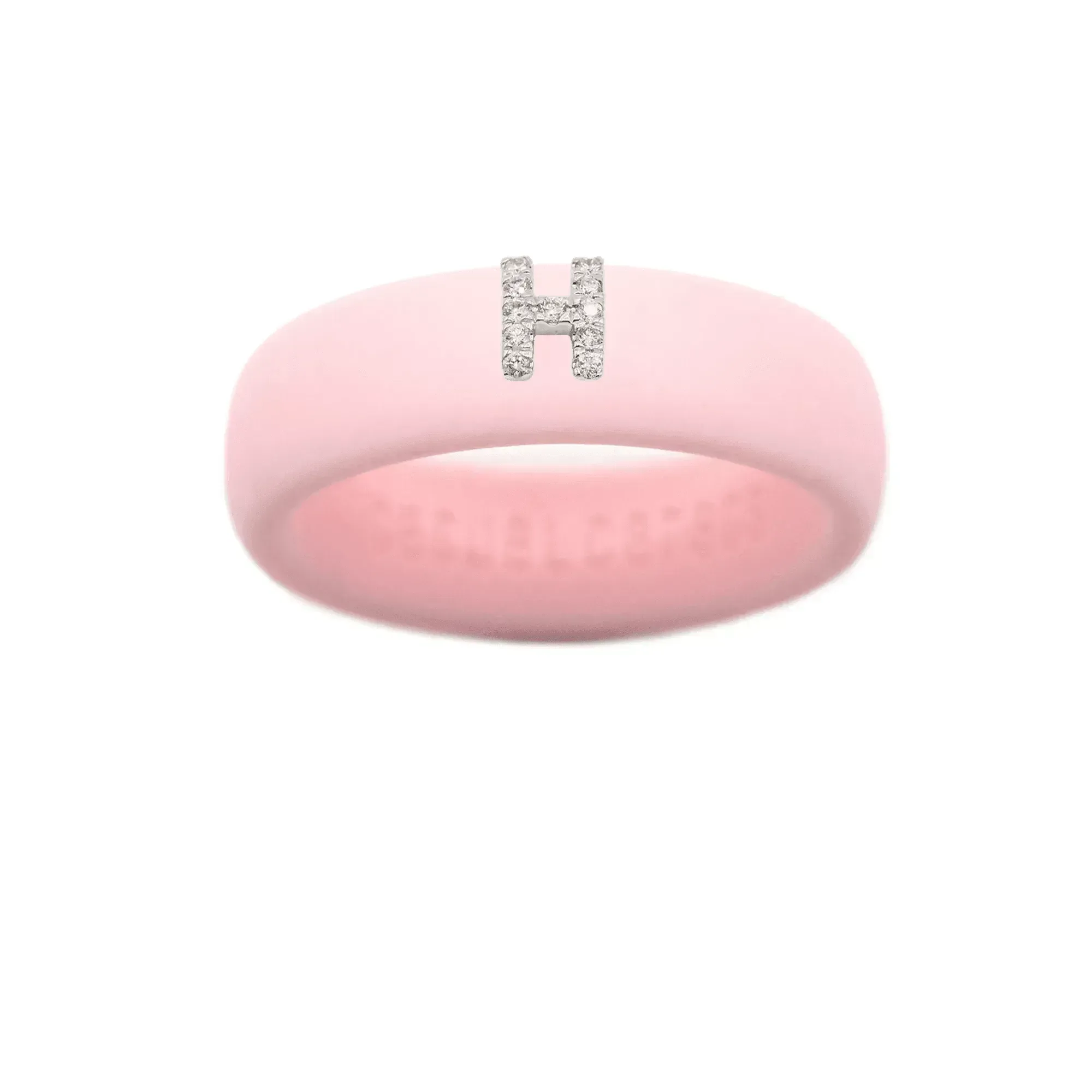 “H” Diamond Initial - Size 4