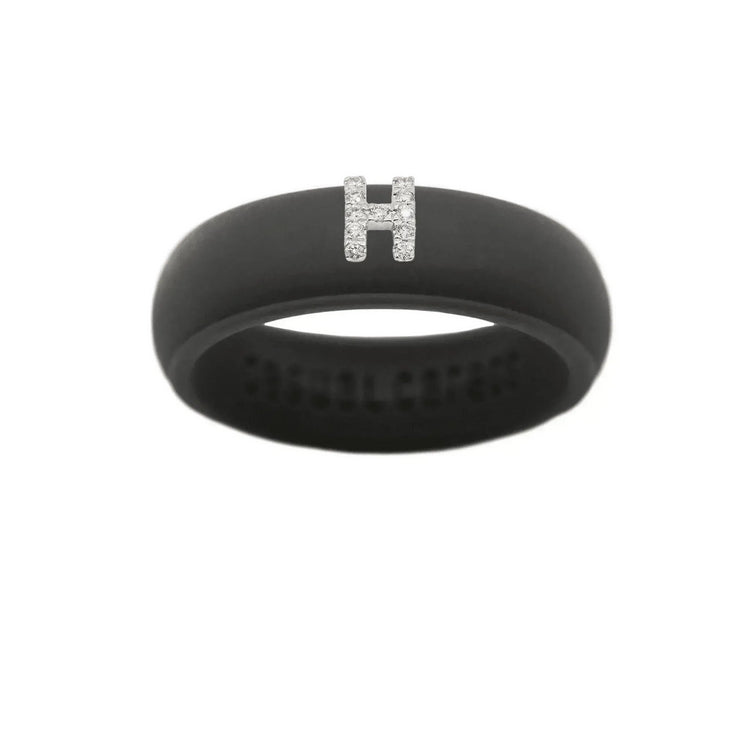 “H” Diamond Initial - Size 6