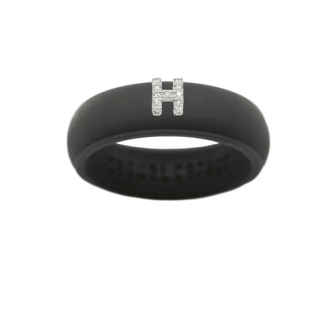 “H” Diamond Initial - Size 6
