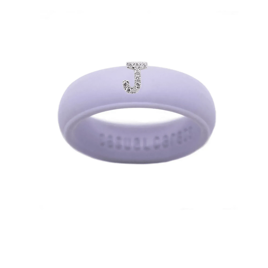 “J” Diamond Initial - Size 7