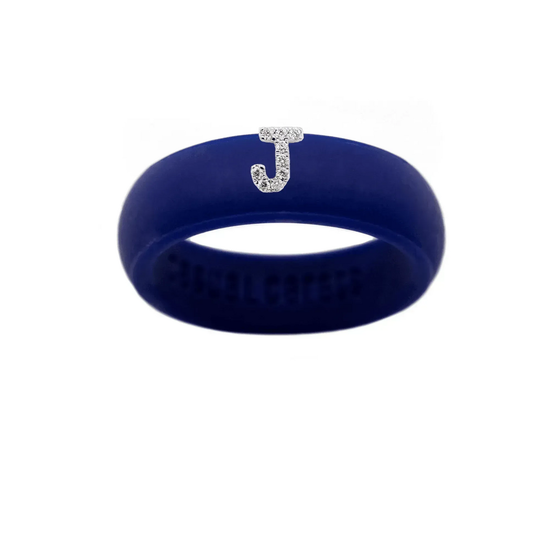 “J” Diamond Initial - Size 7
